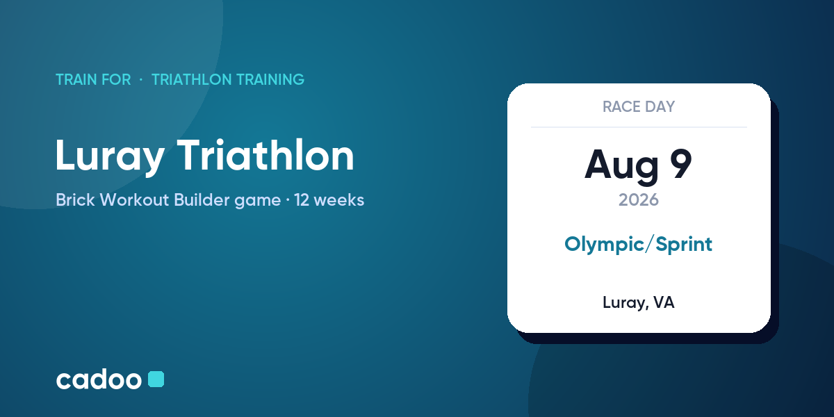 Train for the Luray Triathlon with Cadoo