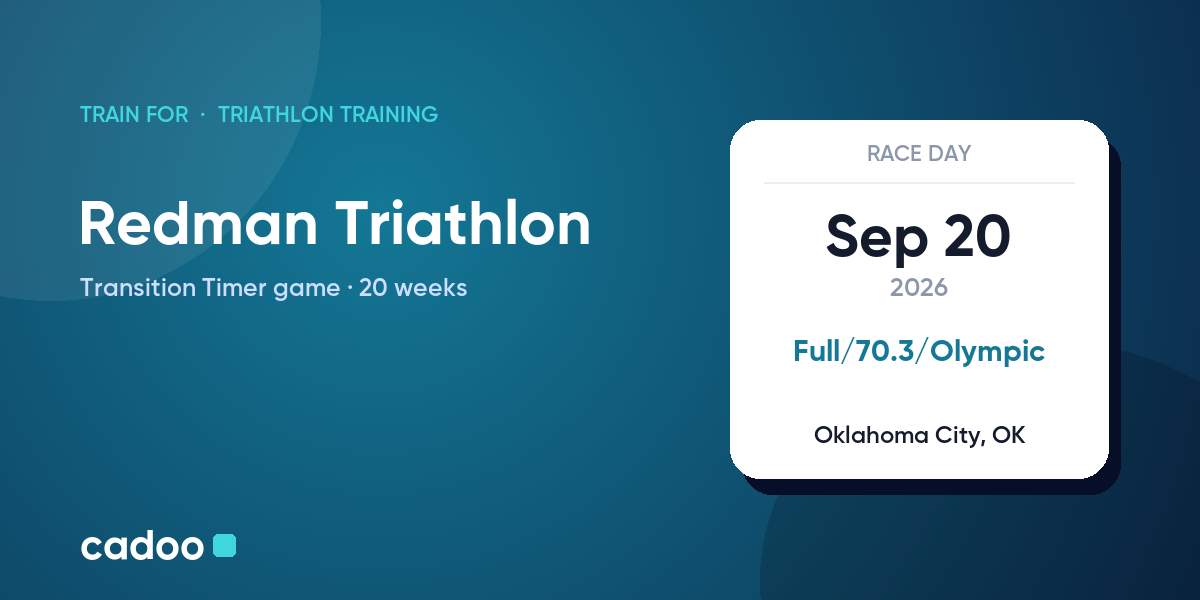 Train for the Redman Triathlon with Cadoo