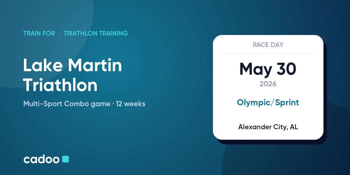 Train for the Lake Martin Triathlon with Cadoo