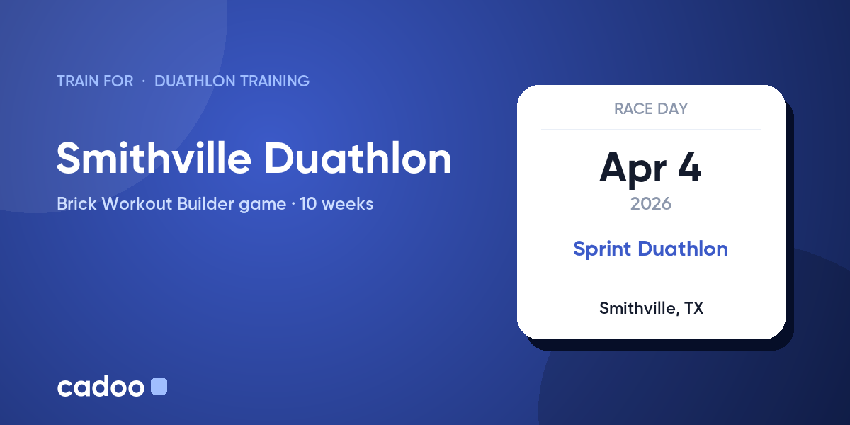 Train for the Smithville Duathlon with Cadoo