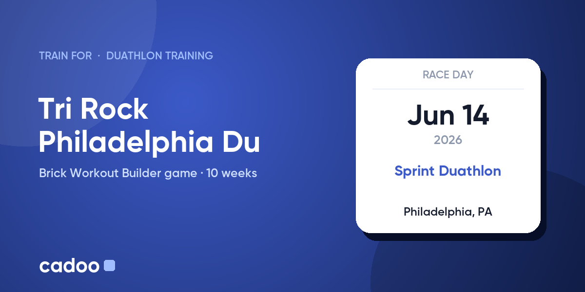 Train for the Tri Rock Philadelphia Du with Cadoo