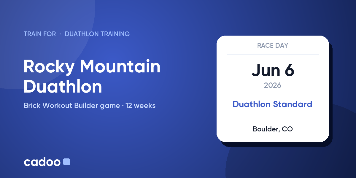 Train for the Rocky Mountain Duathlon with Cadoo