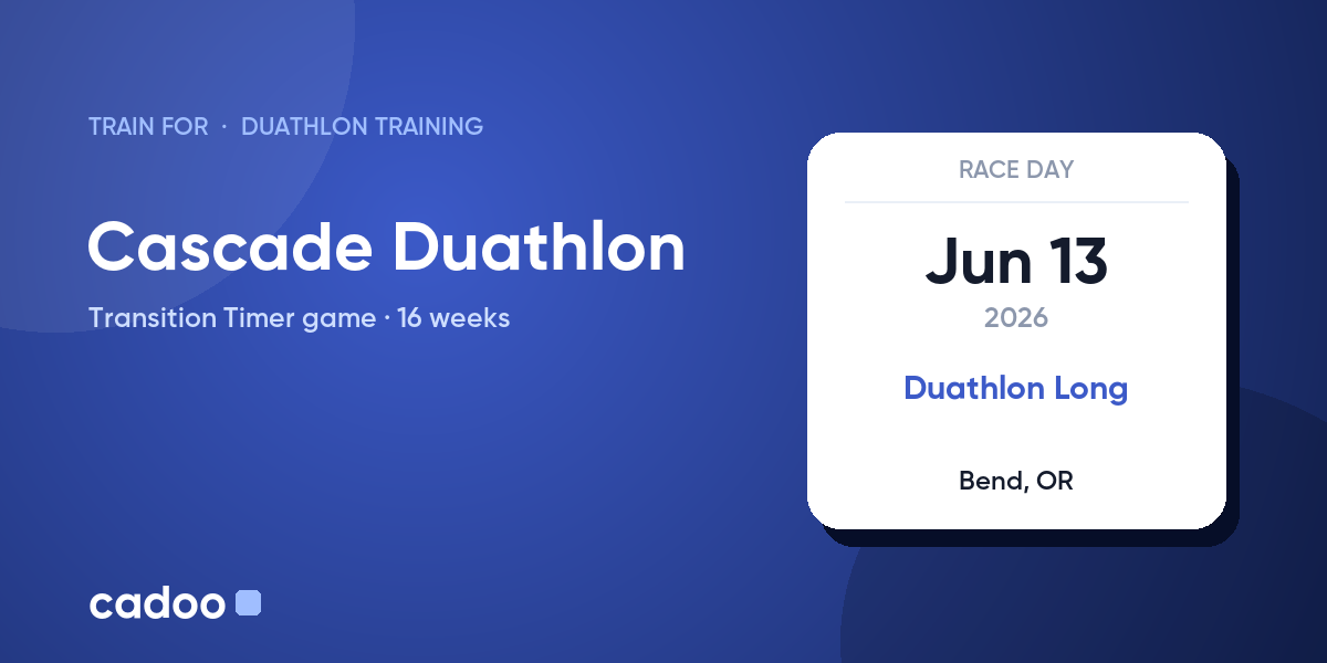 Train for the Cascade Duathlon with Cadoo
