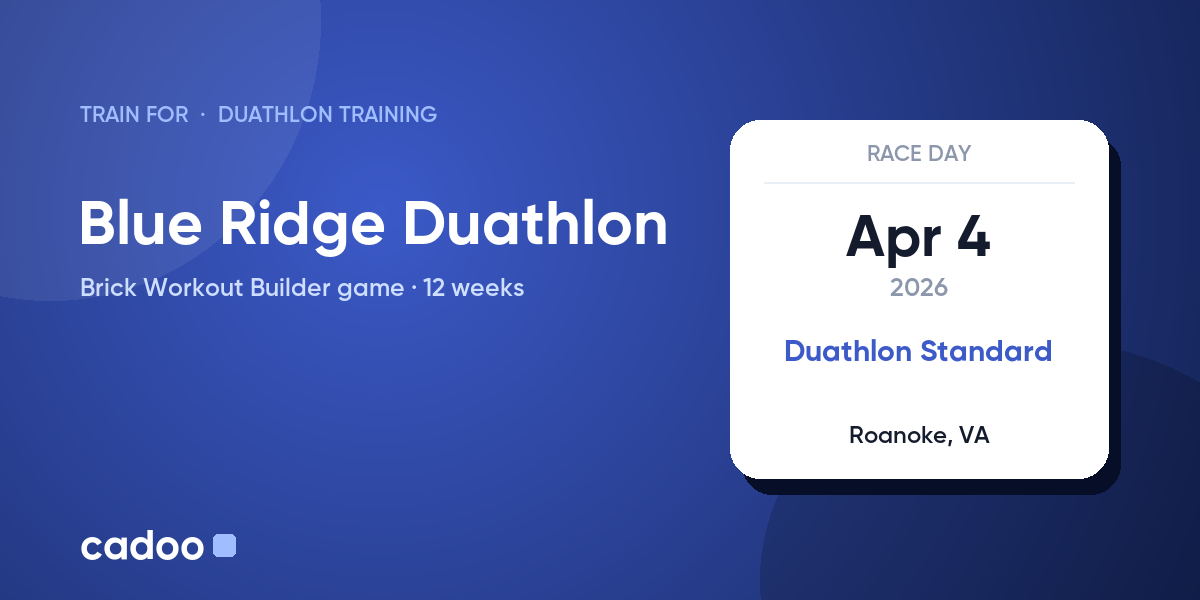 Train for the Blue Ridge Duathlon with Cadoo