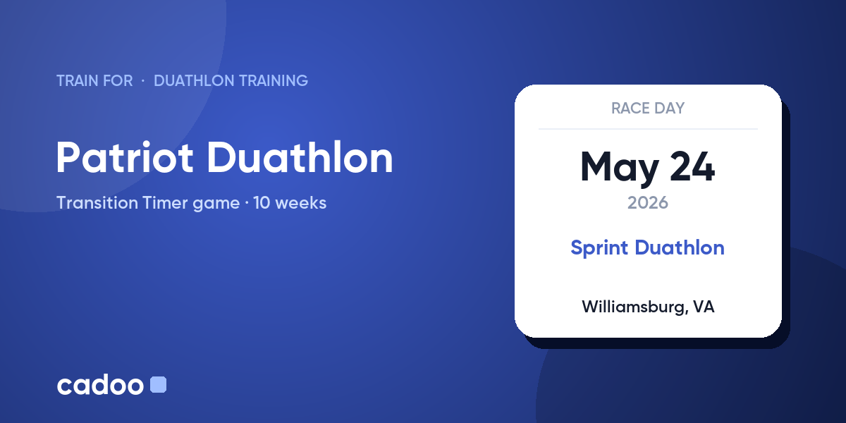 Train for the Patriot Duathlon with Cadoo