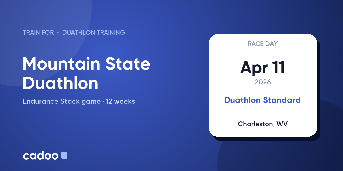 Train for the Mountain State Duathlon with Cadoo
