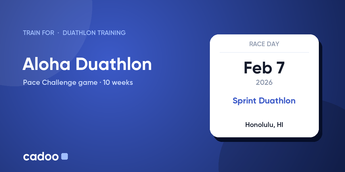 Train for the Aloha Duathlon with Cadoo