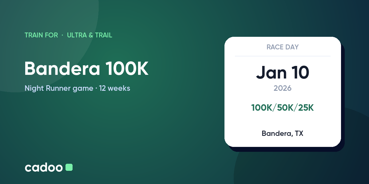 Train for the Bandera 100K with Cadoo
