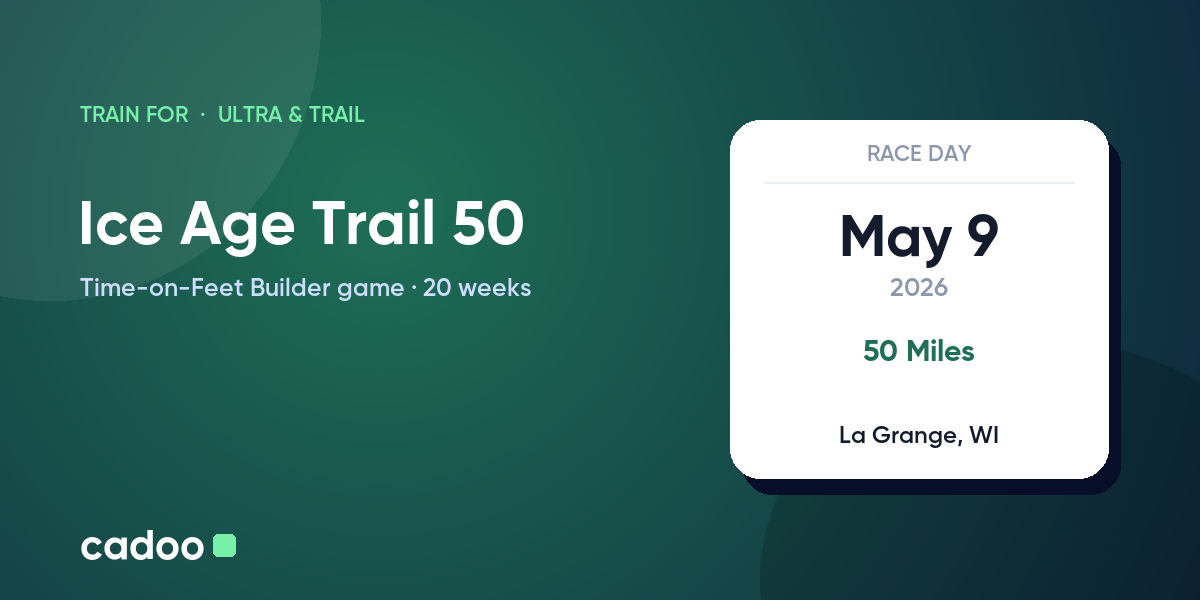 Train for the Ice Age Trail 50 with Cadoo