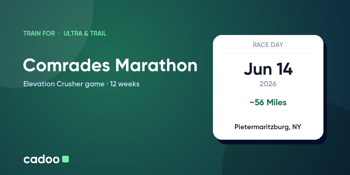 Train for the Comrades Marathon with Cadoo