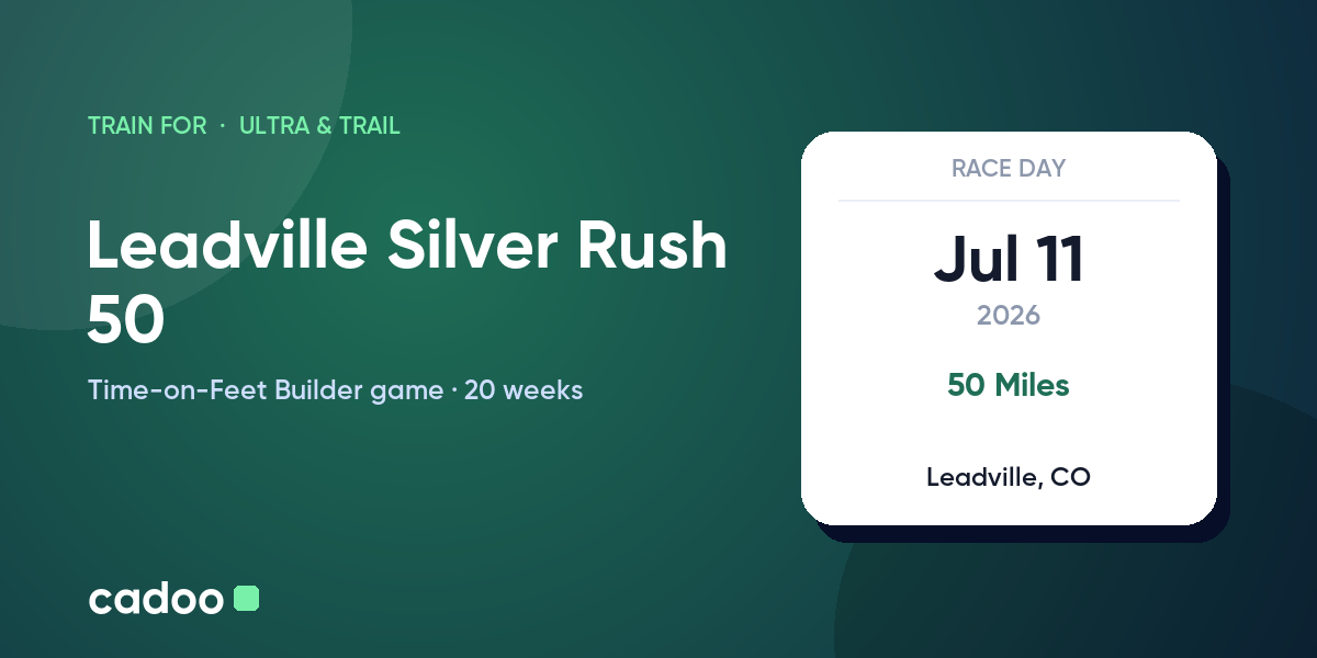Train for the Leadville Silver Rush 50 with Cadoo