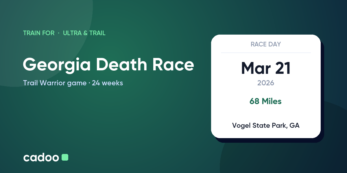 Train for the Georgia Death Race with Cadoo