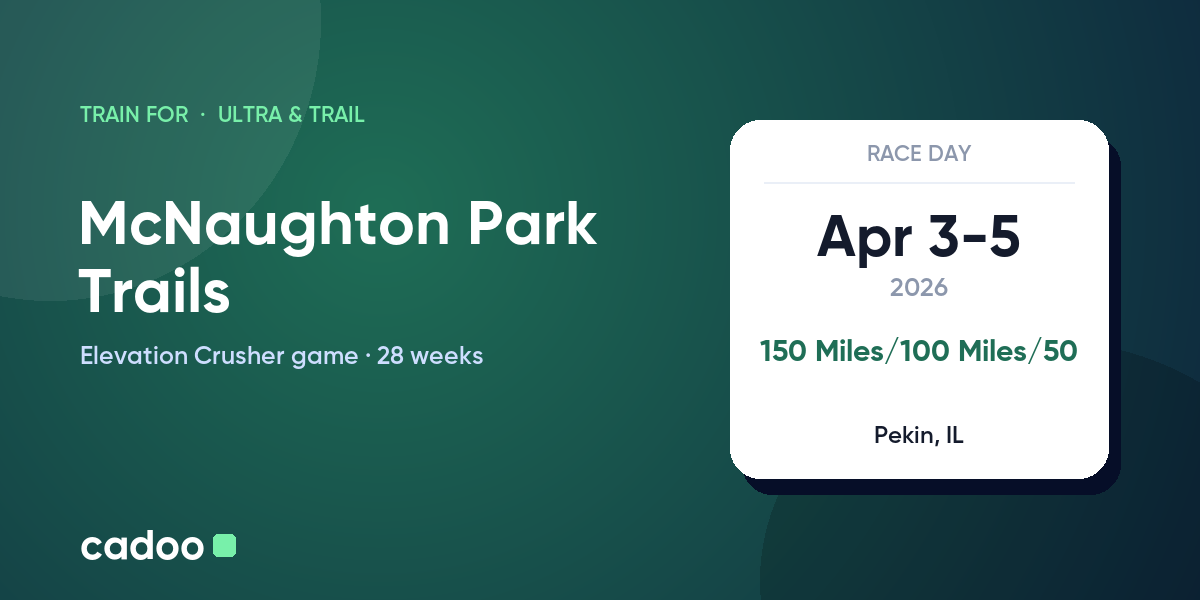 Train for the McNaughton Park Trails with Cadoo