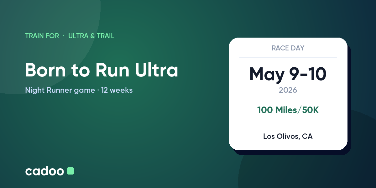 Train for the Born to Run Ultra with Cadoo