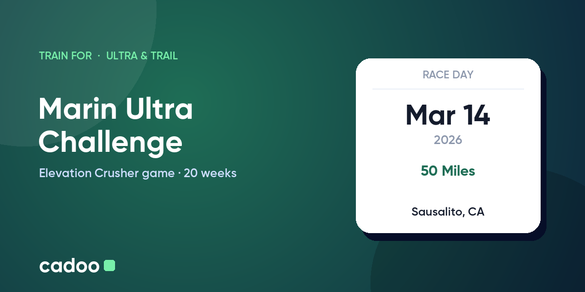 Train for the Marin Ultra Challenge with Cadoo