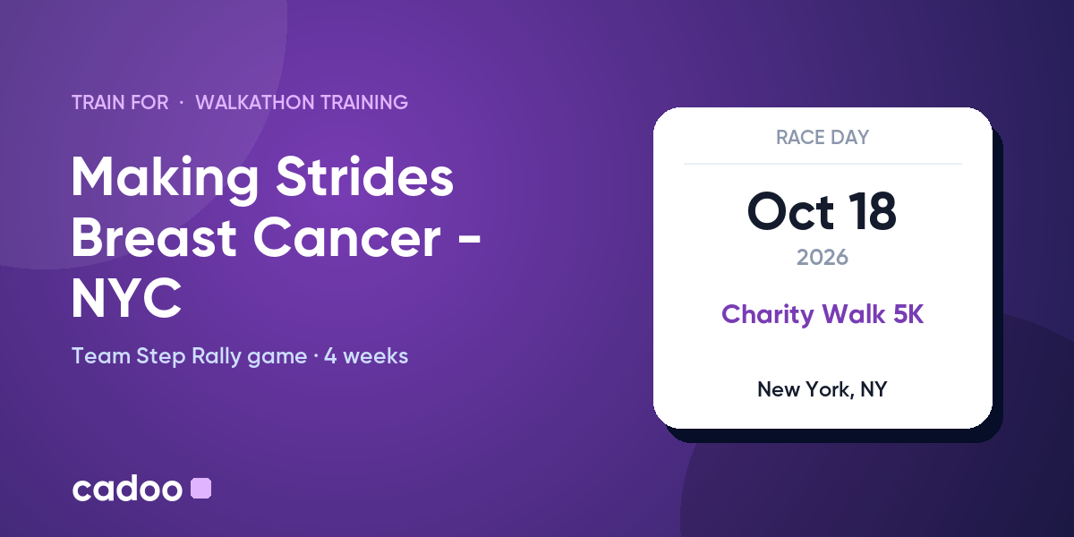 Train for the Making Strides Breast Cancer - NYC with Cadoo
