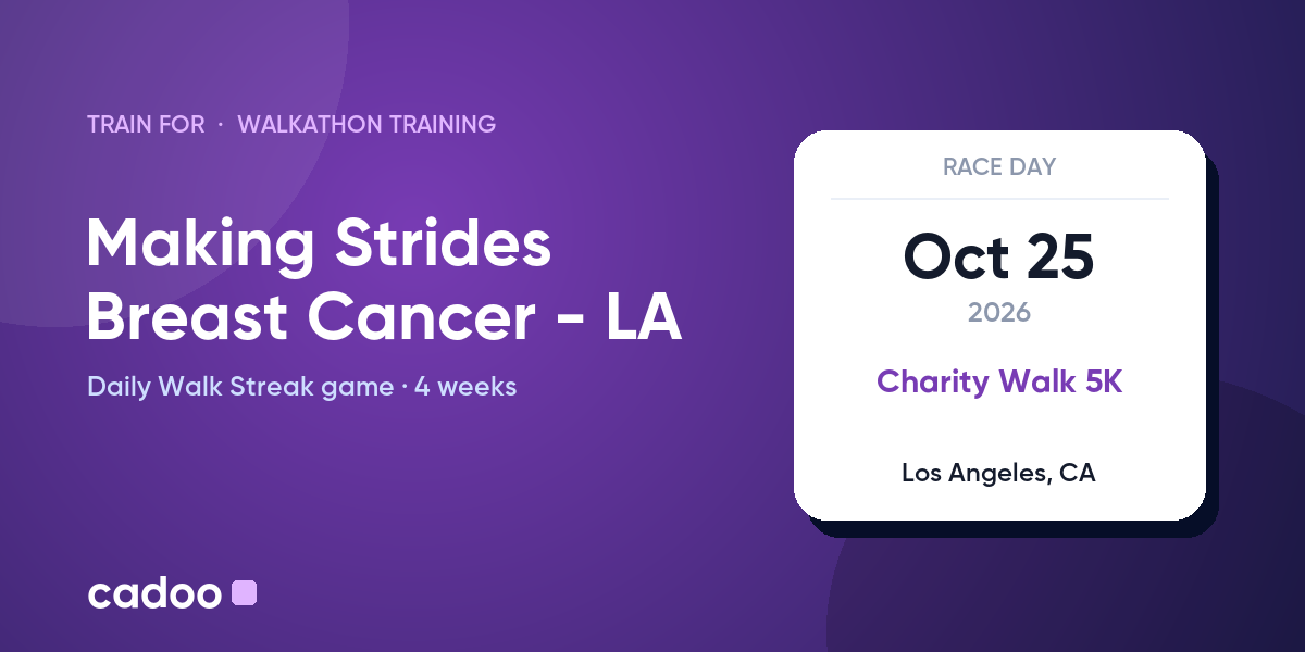 Train for the Making Strides Breast Cancer - LA with Cadoo