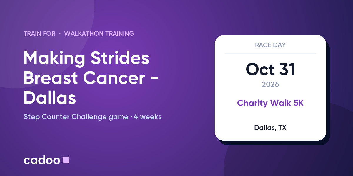 Train for the Making Strides Breast Cancer - Dallas with Cadoo