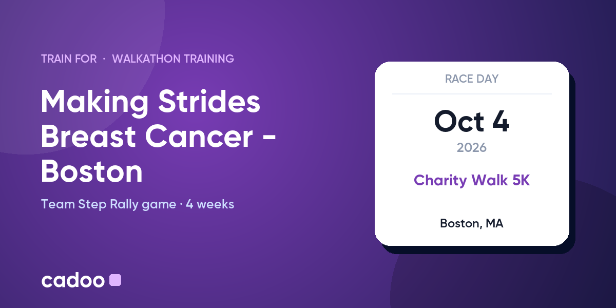 Train for the Making Strides Breast Cancer - Boston with Cadoo
