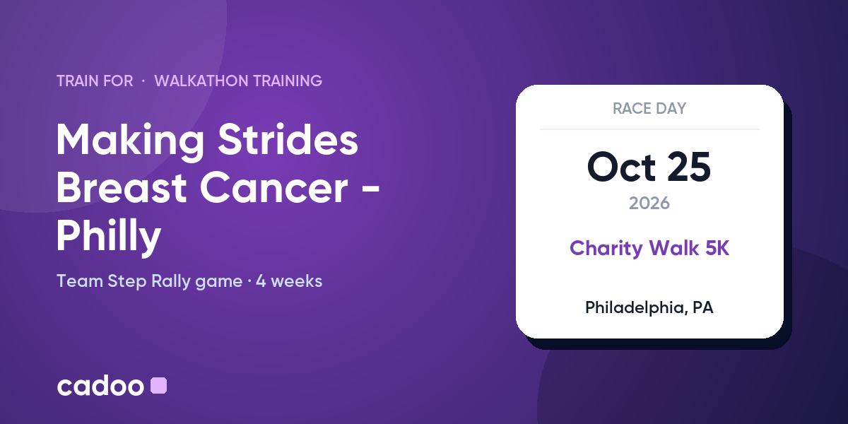 Train for the Making Strides Breast Cancer - Philly with Cadoo