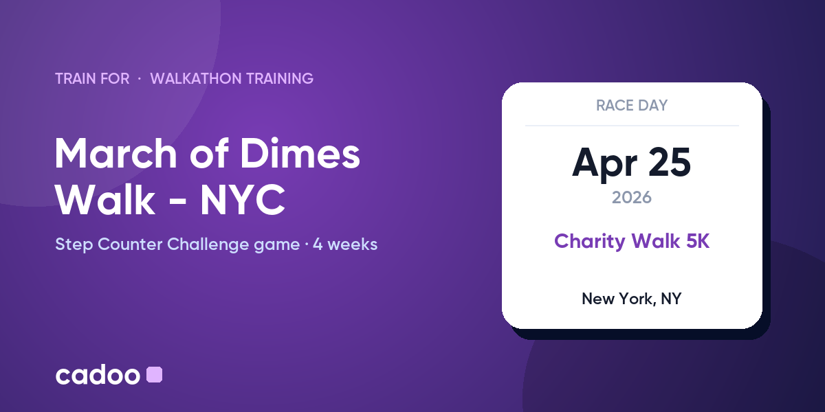 Train for the March of Dimes Walk - NYC with Cadoo