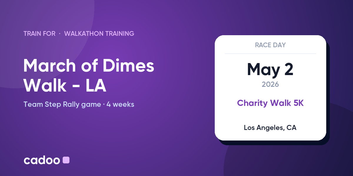 Train for the March of Dimes Walk - LA with Cadoo