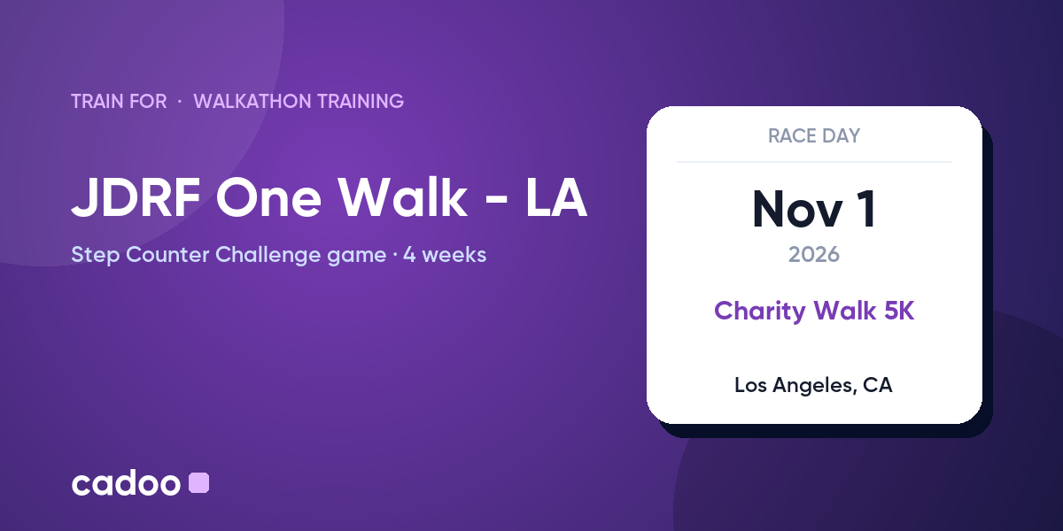 Train for the JDRF One Walk - LA with Cadoo