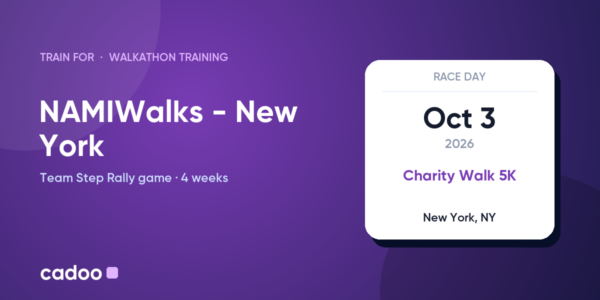 Train for the NAMIWalks - New York with Cadoo