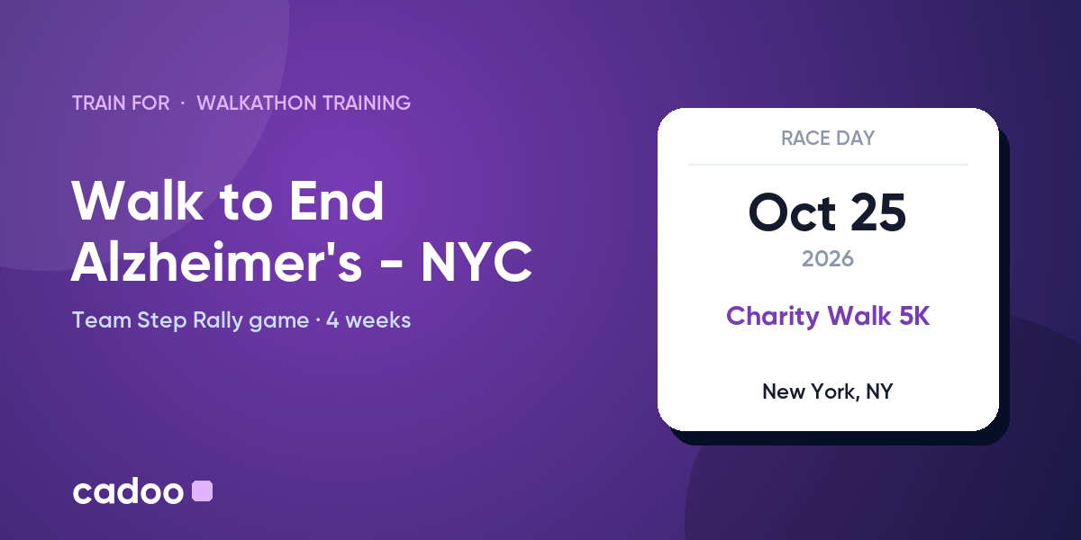 Train for the Walk to End Alzheimer's - NYC with Cadoo