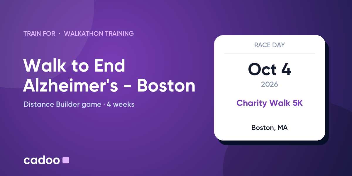 Train for the Walk to End Alzheimer's - Boston with Cadoo