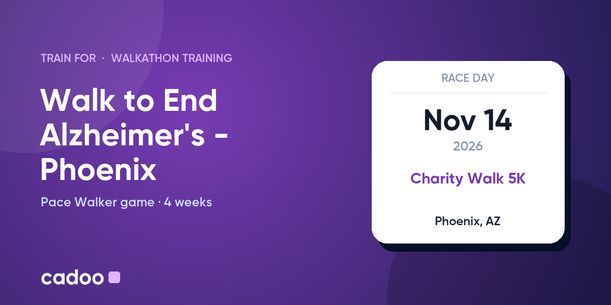 Train for the Walk to End Alzheimer's - Phoenix with Cadoo