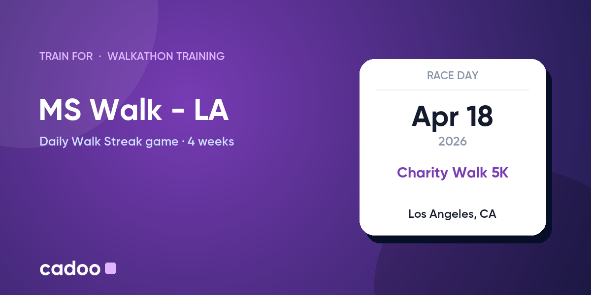 Train for the MS Walk - LA with Cadoo