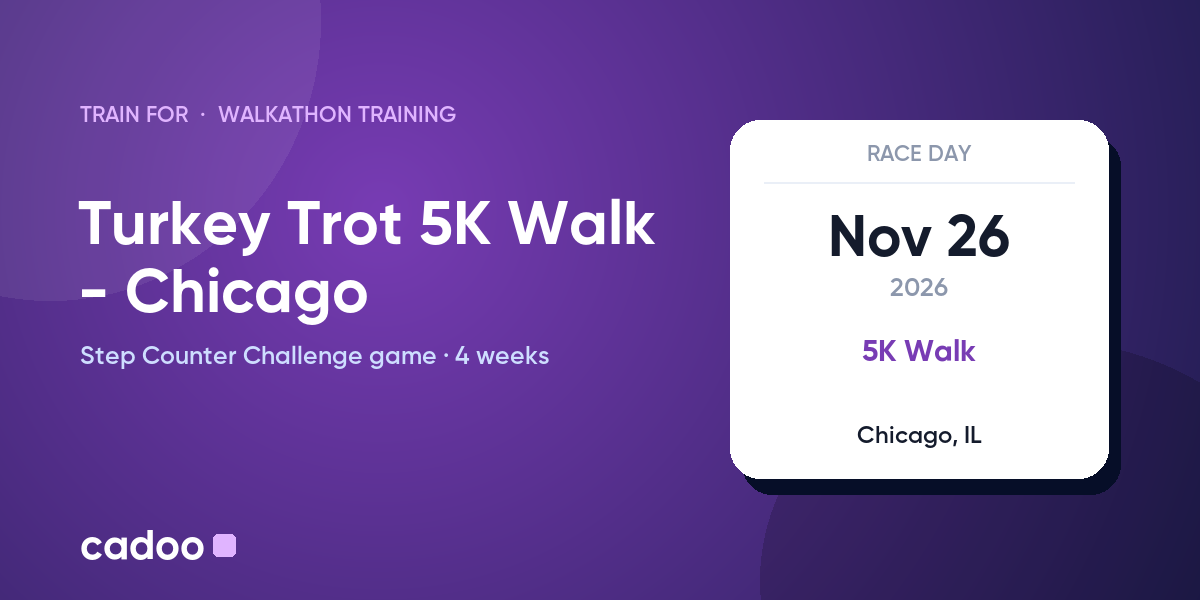Train for the Turkey Trot 5K Walk - Chicago with Cadoo