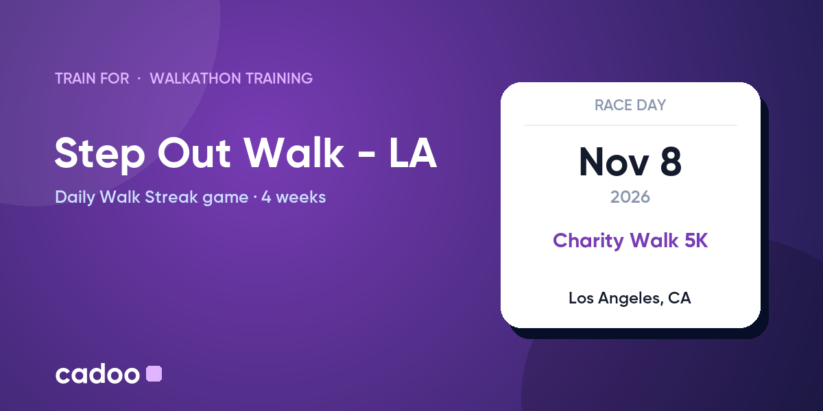 Train for the Step Out Walk - LA with Cadoo