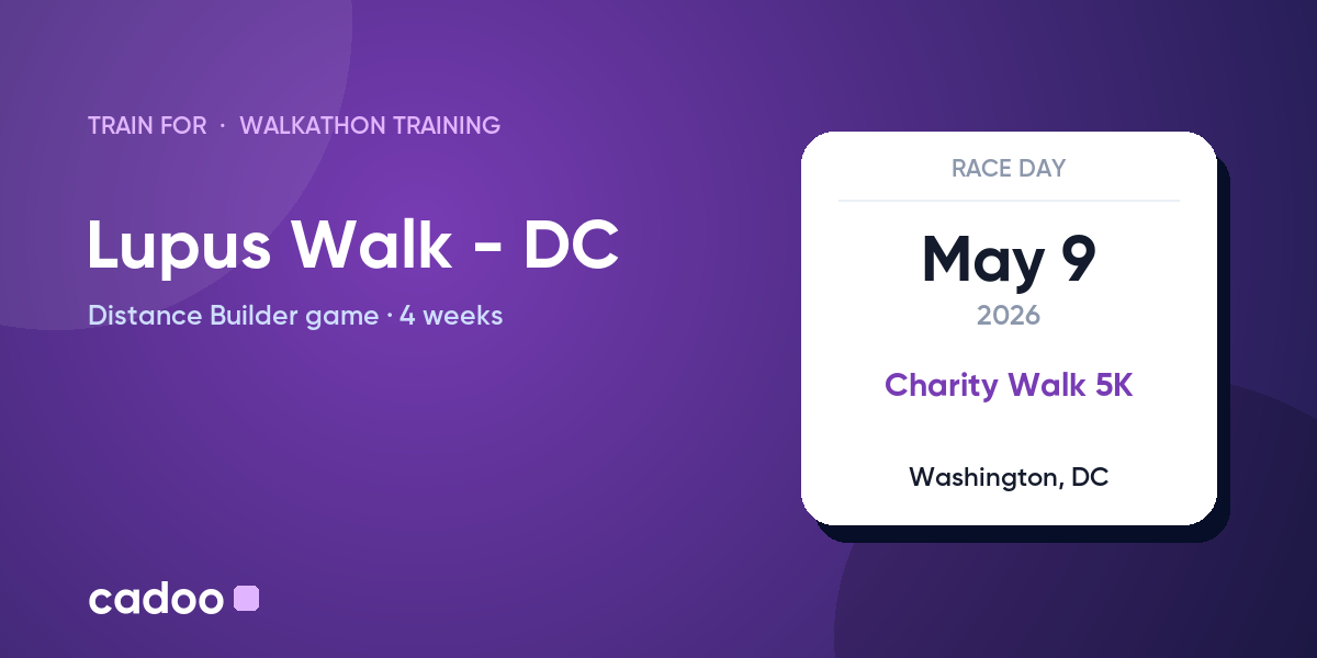 Train for the Lupus Walk - DC with Cadoo