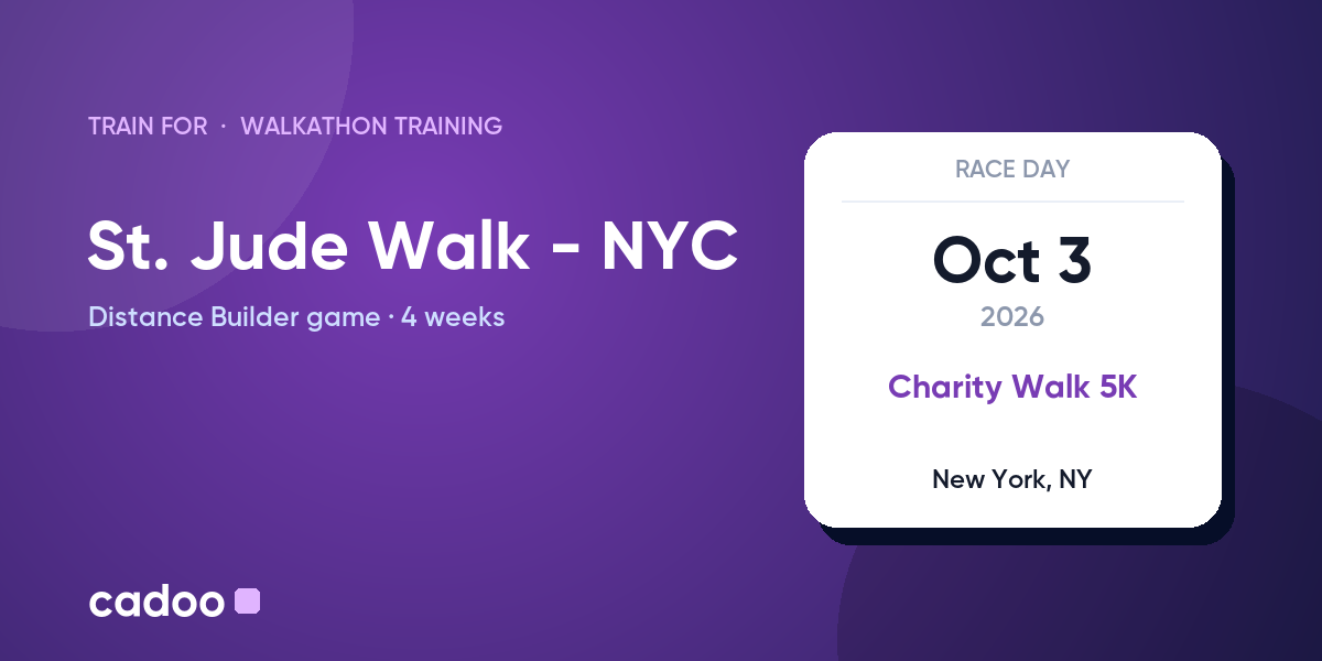 Train for the St. Jude Walk - NYC with Cadoo