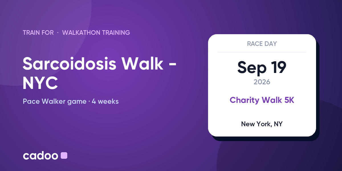 Train for the Sarcoidosis Walk - NYC with Cadoo