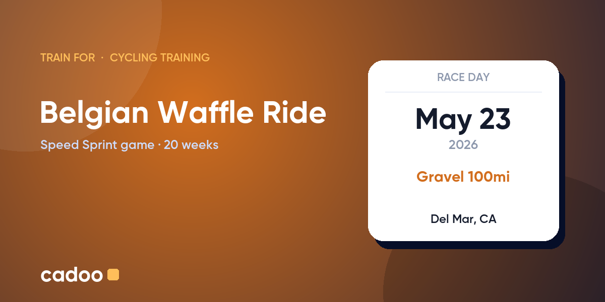 Train for the Belgian Waffle Ride with Cadoo
