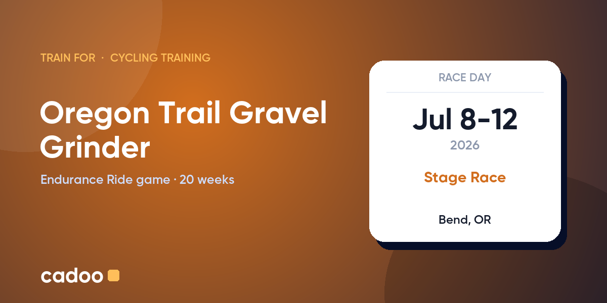 Train for the Oregon Trail Gravel Grinder with Cadoo