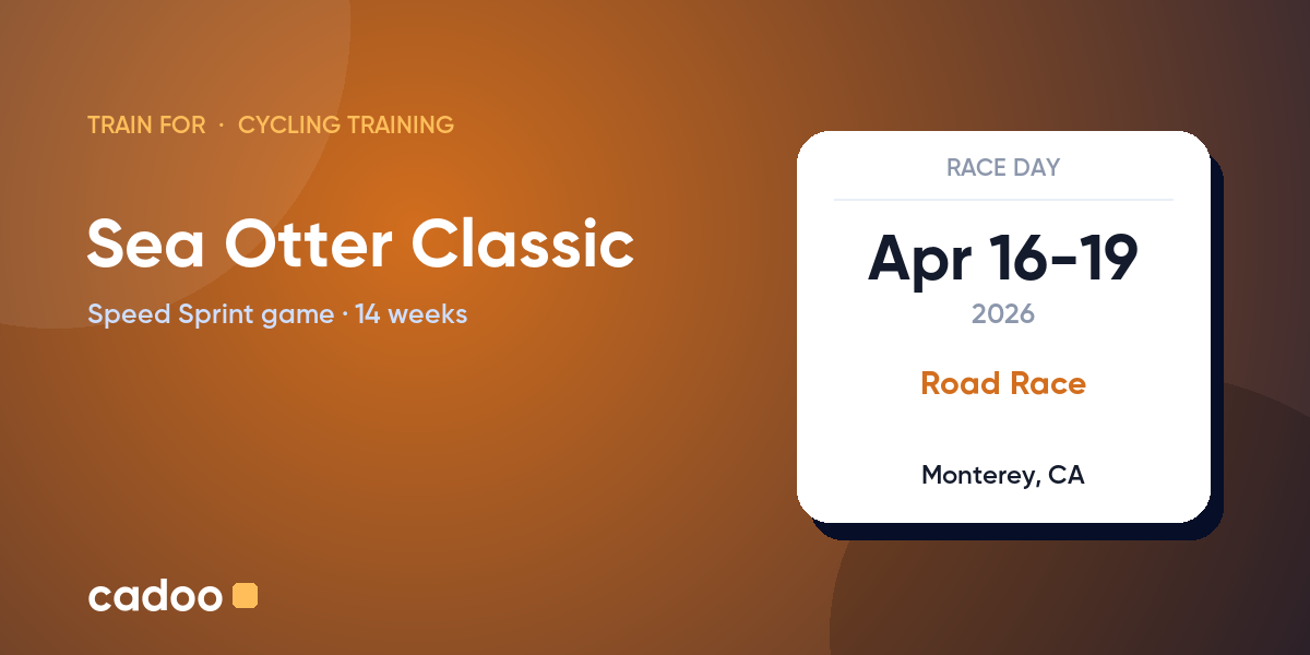 Train for the Sea Otter Classic with Cadoo