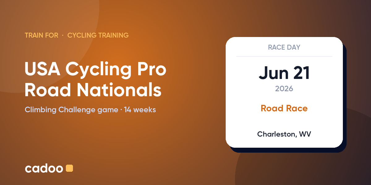 Train for the USA Cycling Pro Road Nationals with Cadoo