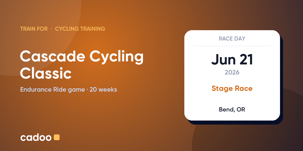 Train for the Cascade Cycling Classic with Cadoo