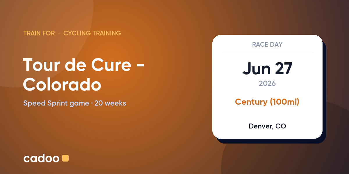Train for the Tour de Cure - Colorado with Cadoo