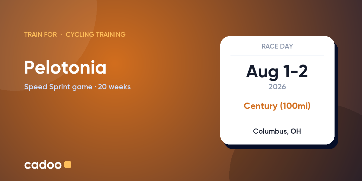 Train for the Pelotonia with Cadoo