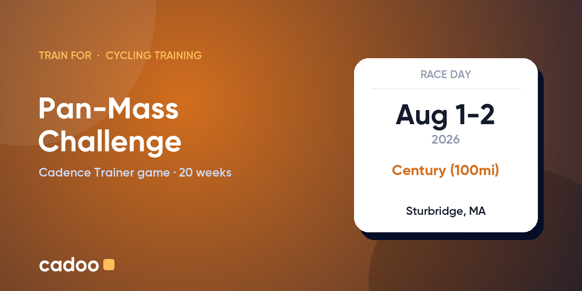Train for the Pan-Mass Challenge with Cadoo