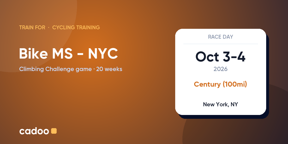 Train for the Bike MS - NYC with Cadoo