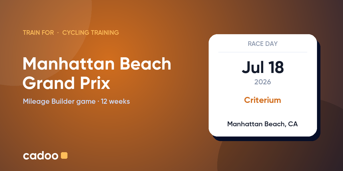 Train for the Manhattan Beach Grand Prix with Cadoo