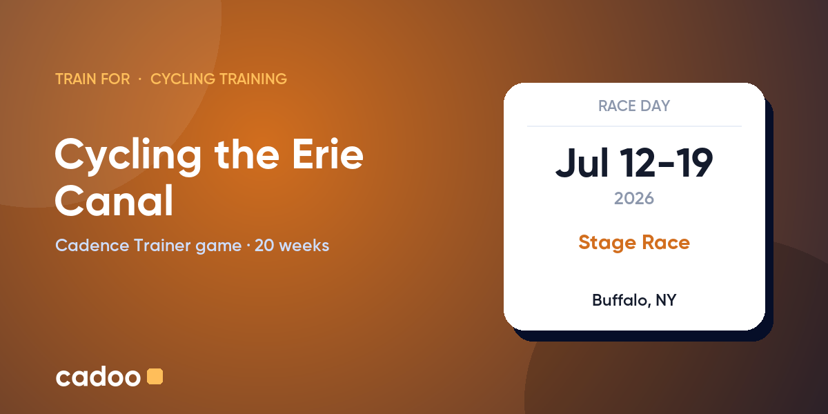 Train for the Cycling the Erie Canal with Cadoo