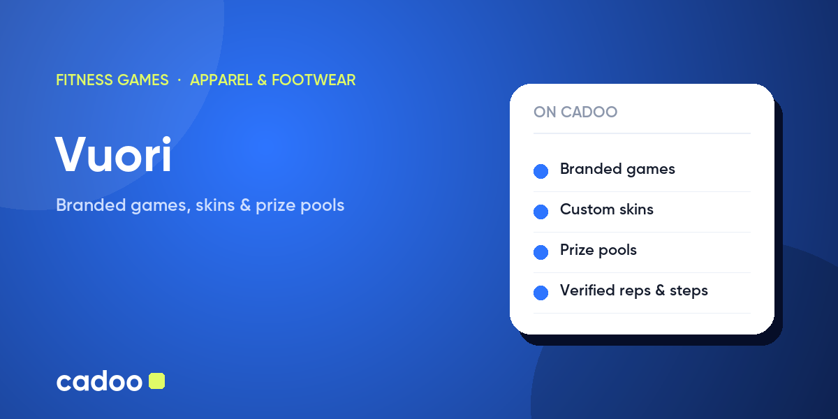 Vuori fitness games on Cadoo
