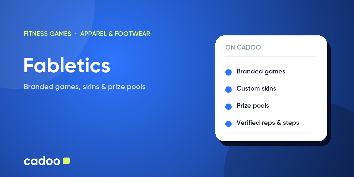 Fabletics fitness games on Cadoo
